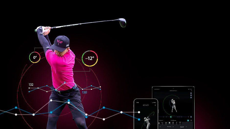 Golfer using Dragonfly Golf app to improve swing